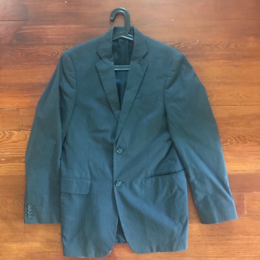 Express men's pinstripe suit jacket